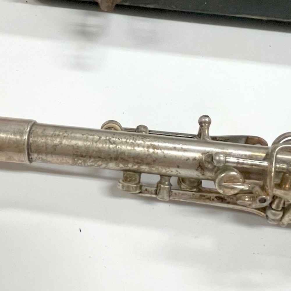 Vintage Silver Clarinet C. J. Boston Elkhart Indiana in Case - Picture 7 of 15
